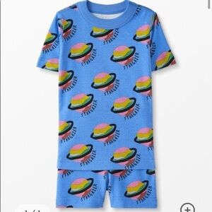 Hanna Andersson NWT Short John Pajamas In Organic Cotton Stargazer Print Size 3